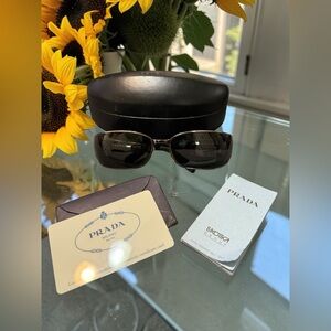 Unisex Prada Black Sunglasses with COA